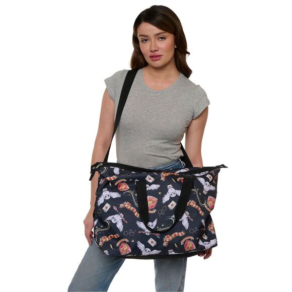 New Women's Harry Potter Weekender Duffel Bag & Crossbody Bag 2Pc Travel Set - Picture 5 of 10